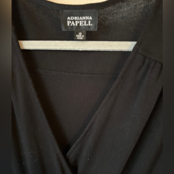 ADRIANNA PAPELL BLACK MAXI VINTAGE DRESS 10 - Picture 4 of 5